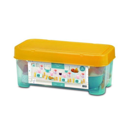 Juego de rol Ecoiffier Vert Azur Set de Desayuno 35 piezas eco-responsable