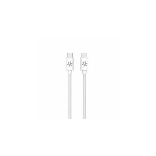 USB-C auf USB-C Kabel CELLY 1,5 m Geflochten Schnellladen 100W Weiß