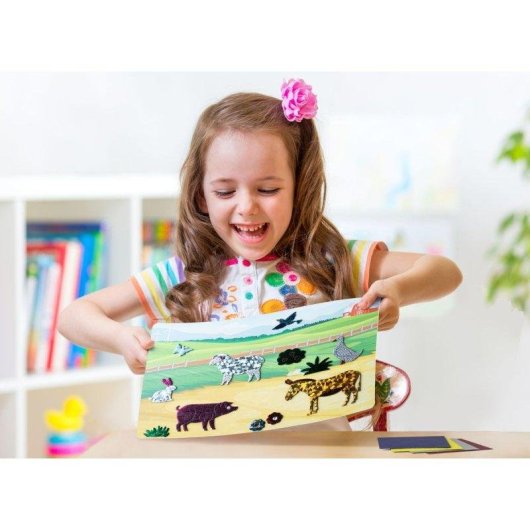 Kit de manualidades Megableu Foil Fun Mundo Animal pegatinas metalizadas