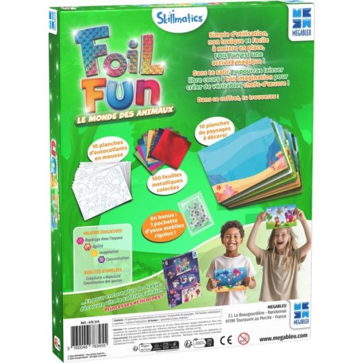 Kit de manualidades Megableu Foil Fun Mundo Animal pegatinas metalizadas