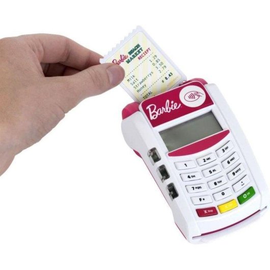 Terminal de Pagamento Eletrónico Barbie Klein com Ecrã LCD e Som
