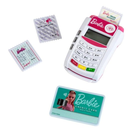 Terminal de Pagamento Eletrónico Barbie Klein com Ecrã LCD e Som