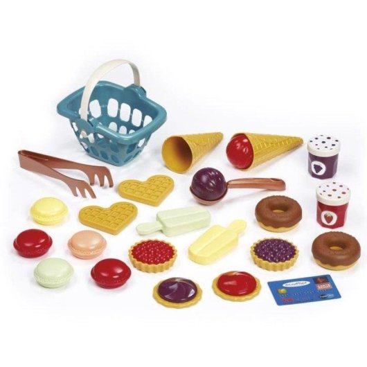 Stand de Jeu Écoiffier Marchande Délice 26 Pièces Multicolor