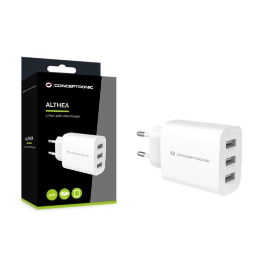 Caricatore USB 30W Conceptronic ALTHEA13W 3 Porte