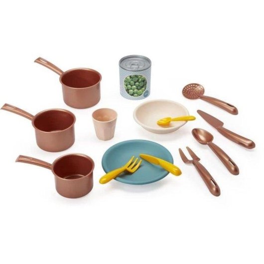 Cuisine de jeu Ecoiffier Vert Azur avec four abattable, 3 feux et 16 accessoires