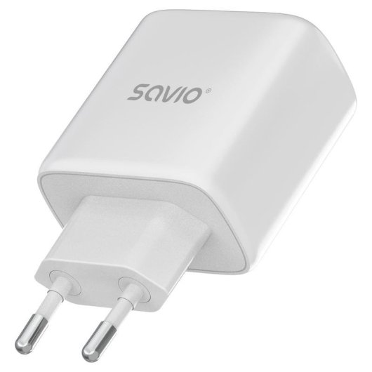 Wandladegerät Savio LA-12 20W USB-C/USB-A Schnellladen