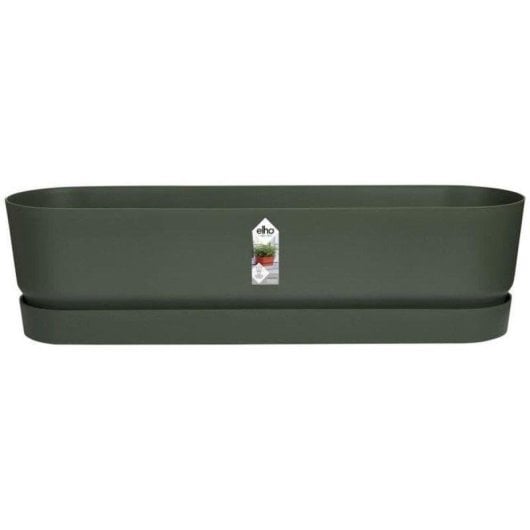 Vaso Elho Greenville Ovale 50 cm Nero Opaco Resistente Gelo