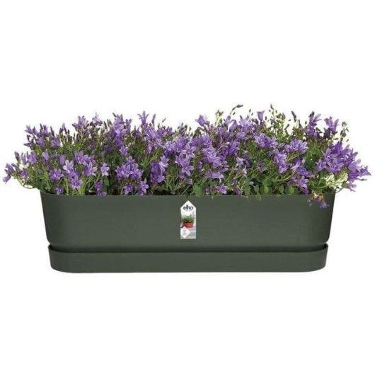 Vaso Elho Greenville Ovale 50 cm Nero Opaco Resistente Gelo