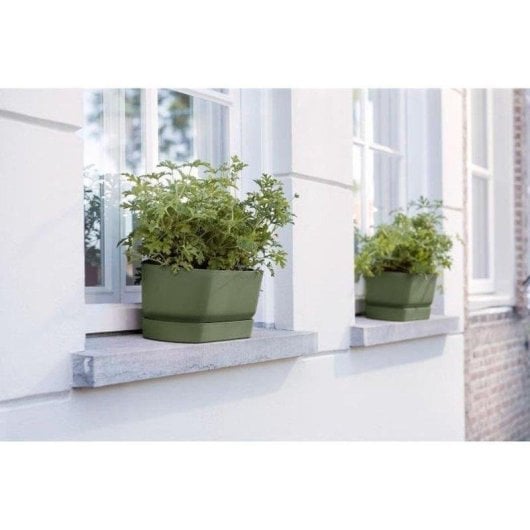 Vaso Elho Greenville Ovale 50 cm Nero Opaco Resistente Gelo