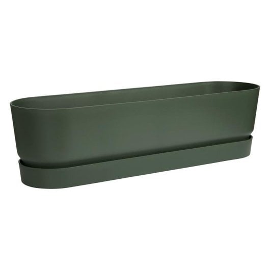 Vaso Elho Greenville Ovale 50 cm Nero Opaco Resistente Gelo