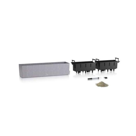 Jardinera LECHUZA Balconera Stone 80 Autorregulável 12 L Cinza