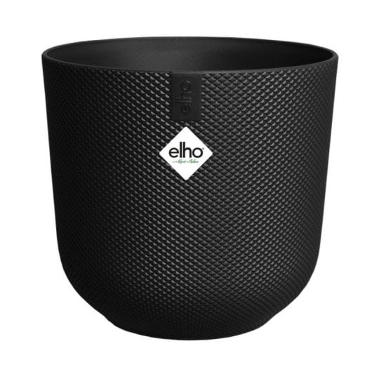 Vaso da interno Elho Jazz Rond Nero Ø26 H24 100% plastica riciclata