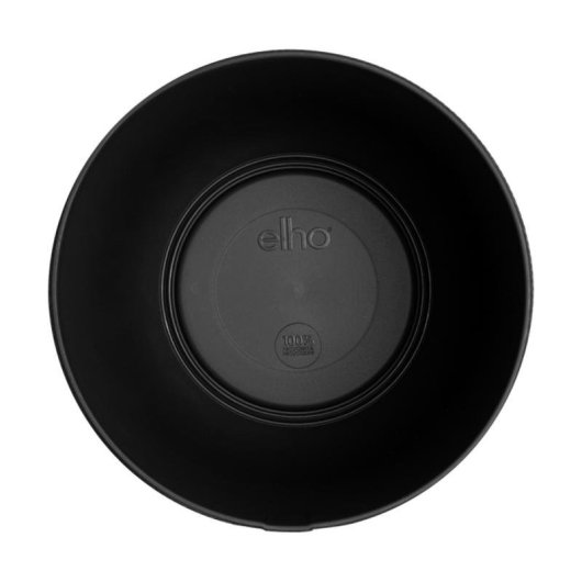 Vaso da interno Elho Jazz Rond Nero Ø26 H24 100% plastica riciclata