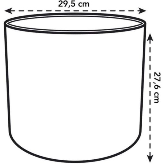 Vaso da Interno Elho B.for Soft Round 30 cm Verde Foglia Plastica Riciclata