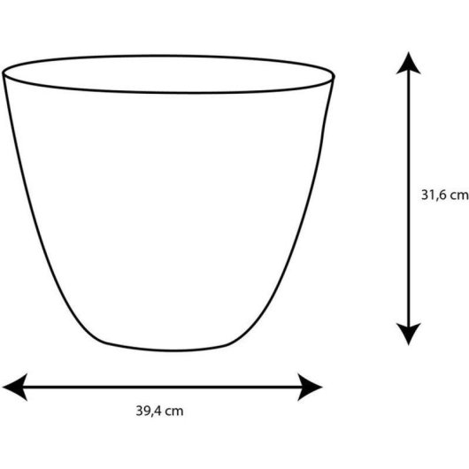 Vaso EDA Element Rotondo Ø 39,4 cm 26 L Kaki
