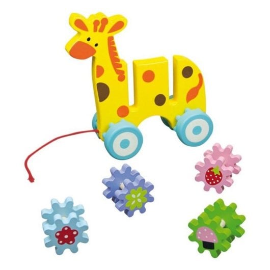 Brinquedo de Puxar ANDREU Toys Girafa Multicolor 2 anos