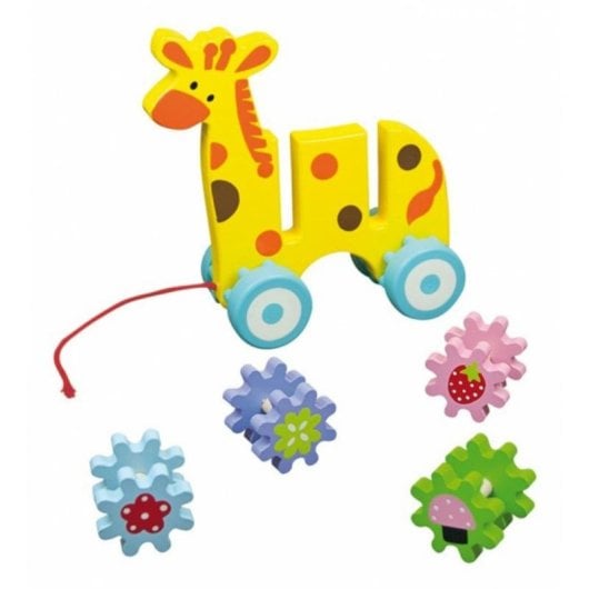 Brinquedo de Puxar ANDREU Toys Girafa Multicolor 2 anos