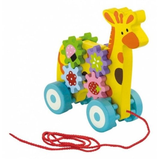 Brinquedo de Puxar ANDREU Toys Girafa Multicolor 2 anos
