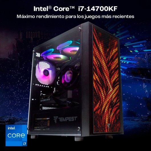 PcCom Ready Intel Core i7-14700KF / 32GB / 2TB SSD / RTX 5060 V4 - Fire