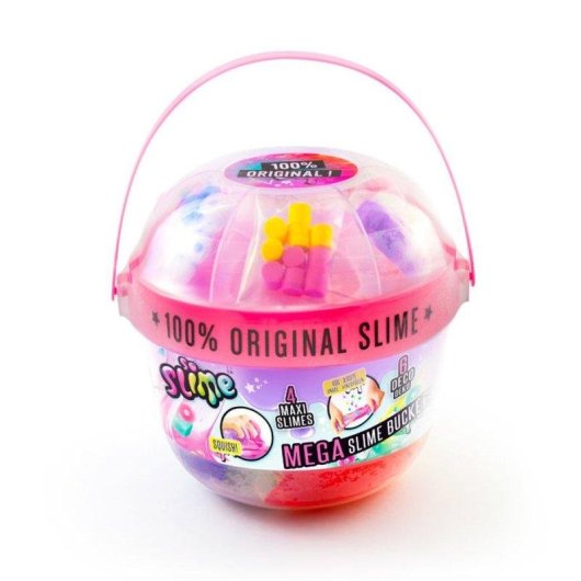 Canal Toys Mega Slime Bucket 4 Riesige Slimes 6 Dekorationen 800-980g 6+