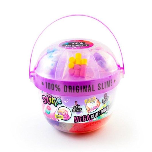 Canal Toys Mega Slime Bucket 4 Riesige Slimes 6 Dekorationen 800-980g 6+