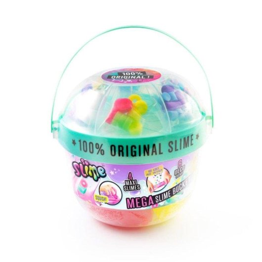 Canal Toys Mega Slime Bucket 4 Riesige Slimes 6 Dekorationen 800-980g 6+