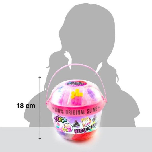 Canal Toys Mega Slime Bucket 4 Riesige Slimes 6 Dekorationen 800-980g 6+