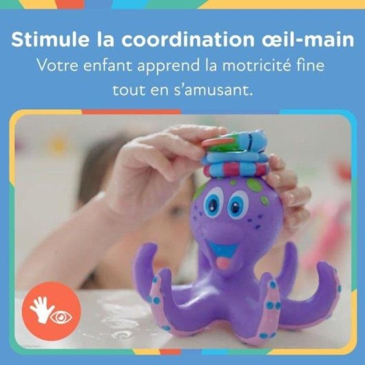 Badespielzeug Nûby Tintenfisch Violett mit Farbigen Ringen