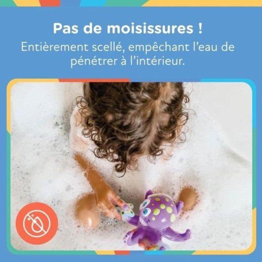 Badespielzeug Nûby Tintenfisch Violett mit Farbigen Ringen