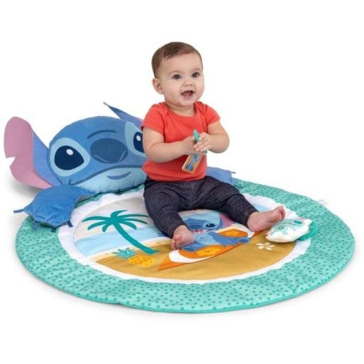 Tappeto Attività 3 in 1 Bright Starts Disney Stitch Imbottito con Arco Removibile