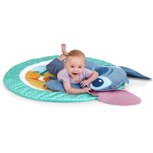 Tappeto Attività 3 in 1 Bright Starts Disney Stitch Imbottito con Arco Removibile