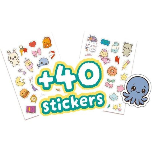 Kit Creativo Kawaii Lansay Blopens con 6 Blow Pens e Cutter Templates