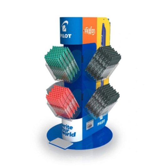 Expositor de bolígrafos Pilot Giratorio Multicolor 522 piezas