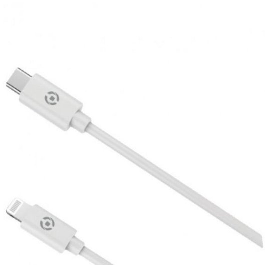 Câble USB-C vers Lightning Celly 1 m blanc