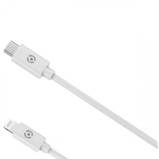 Câble USB-C vers Lightning Celly 1 m blanc