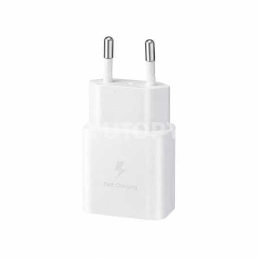 Cargador Samsung 15W USB tipo C a tipo C blanco compacto