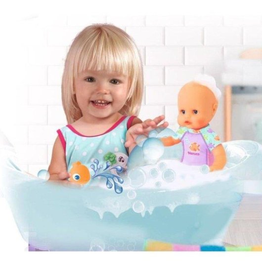 Bambola Nenuco Mon Premier Bain 35 cm Corpo Morbido Profumo Rosa