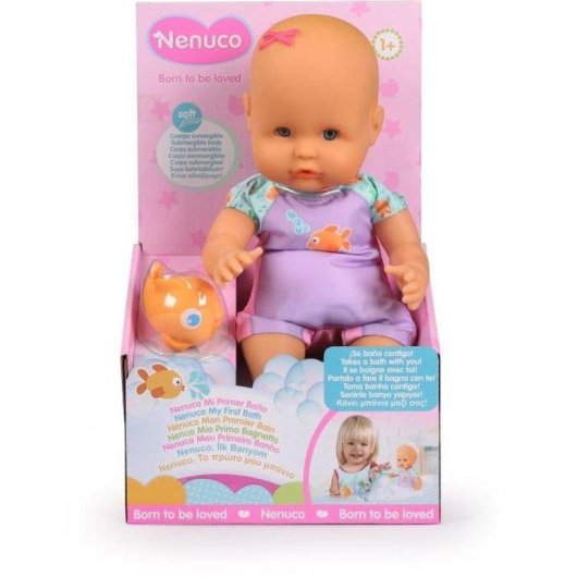 Bambola Nenuco Mon Premier Bain 35 cm Corpo Morbido Profumo Rosa