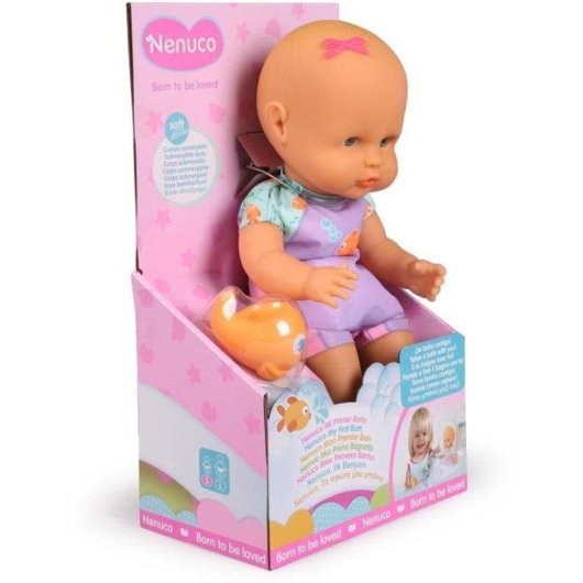 Bambola Nenuco Mon Premier Bain 35 cm Corpo Morbido Profumo Rosa