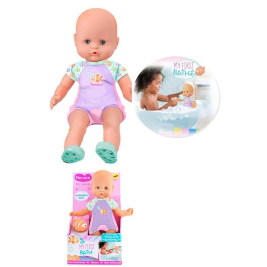Bambola Nenuco Mon Premier Bain 35 cm Corpo Morbido Profumo Rosa