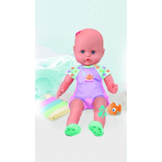 Bambola Nenuco Mon Premier Bain 35 cm Corpo Morbido Profumo Rosa