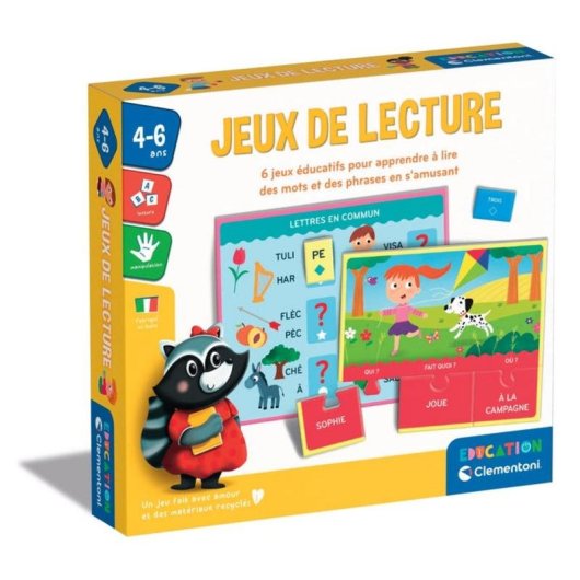 Jogo de Aprendizagem da Leitura Progressivo Clementoni com 6 Atividades