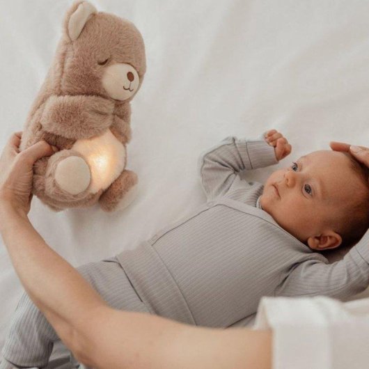 Peluche Nûby Mon Doudou Apaisant Oso Beige con Luz, Música y Movimiento Respiración
