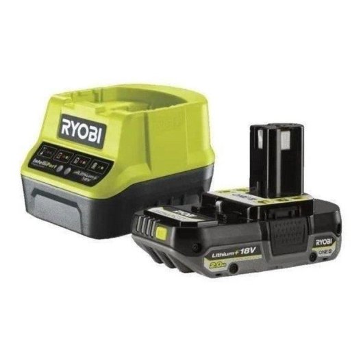 Pack Batteria + Caricatore Rapido Ryobi ONE+ 18V Lithium+ 2.0Ah RC18120-120C