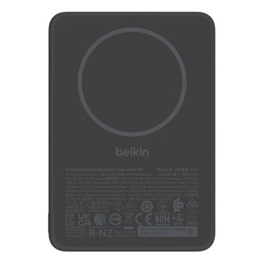 Batterie Externe Belkin 10 000 mAh 7,5 W MagSafe USB-C Noir