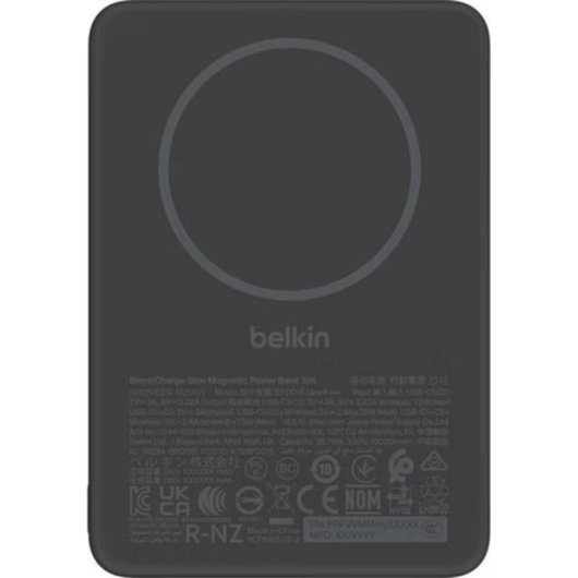 Batterie Externe Belkin 10 000 mAh 7,5 W MagSafe USB-C Noir