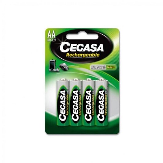 Pilha recarregável Cegasa HR6 2100 mAh 1,2V pack 4 unidades