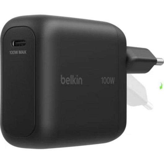 Chargeur mural Belkin BoostCharge 100W USB-C GaN prise pliable noire