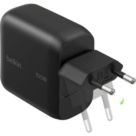 Chargeur mural Belkin BoostCharge 100W USB-C GaN prise pliable noire