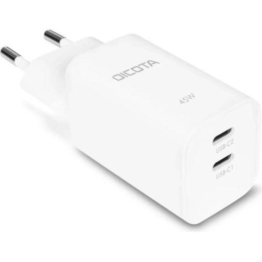 Carregador de Parede GaN Dicota 2 Portas 45W